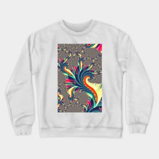 Colourful Fractal Spirals Crewneck Sweatshirt